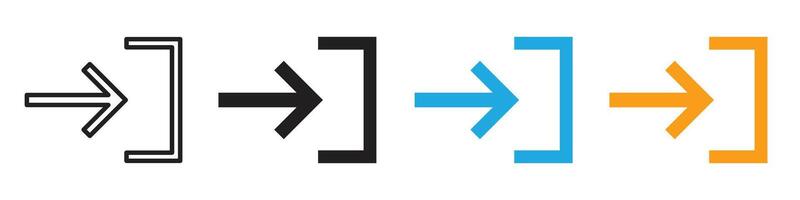 Directional Right Arrow Icon Indicating Next Step or Progress vector