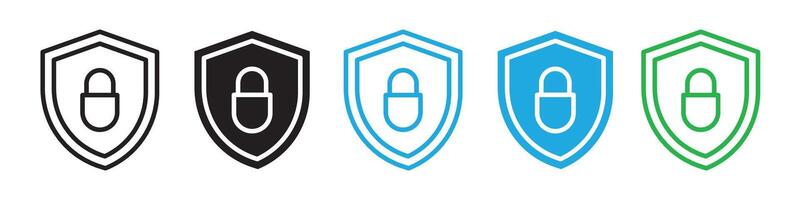 Secure Data and File Protection Icons Representing Firewalls and Security Vaults vector