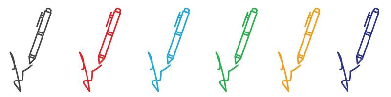 Signature icon representing legal validation and official documents, ideal for contracts, agreements, and business transactions vector