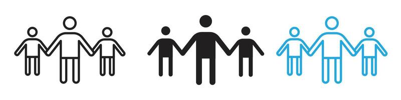 Team icon illustrating teamwork and collaboration, perfect for business strategies and organizational development vector