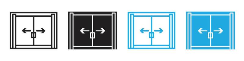 High-Tech Automated Entrance Icon for Advanced Door Systems vector