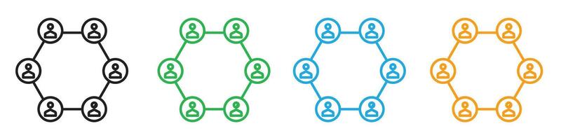 Stakeholders icon showing business professionals, ideal for corporate presentations and project management tools vector