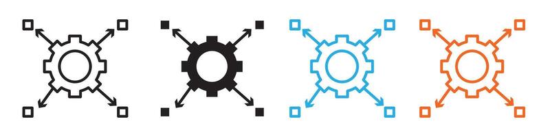 Useful functions icon line art vector