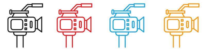 TV camera icon highlighting production, broadcasting, and multimedia projects vector