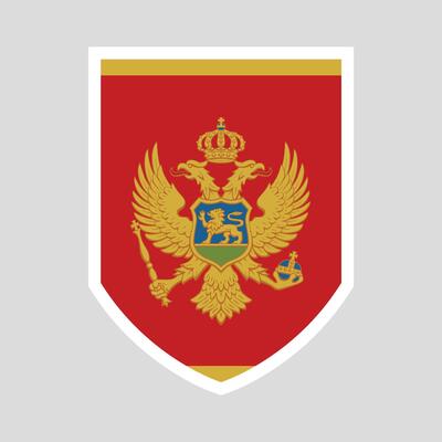 Montenegro Flag Shield Shape Frame