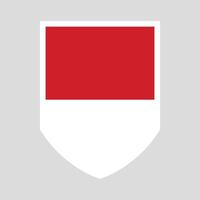 Monaco Flag Shield Shape Frame vector