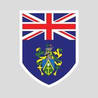 Pitcairn Islands Flag Shield Shape Frame vector