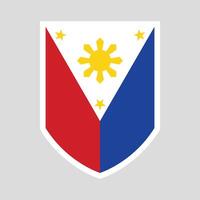 Phillippines Flag Shield Shape Frame vector