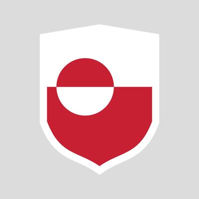 Greenland Flag Shield Shape Frame