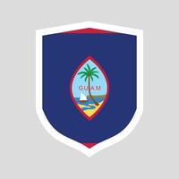 Guam Flag Shield Shape Frame vector