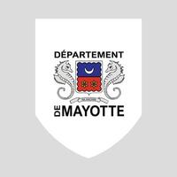 Mayotte Flag Shield Shape Frame vector