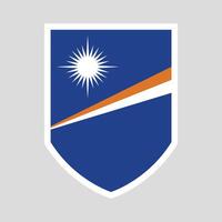 Marshall Islands Flag Shield Shape Frame vector