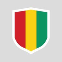 Guinea Flag Shield Shape Frame vector
