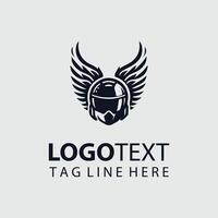 Wings Helmet Logo Illustrations vector