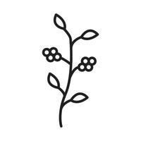 Coffee Farming Icon for Agricultural Practices and Botanical Studies vector