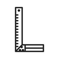 Carpenter Ruler Icon Ideal for Measuring and Construction Projects vector
