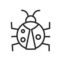 Bug Icon Depicting Diverse Insects and Natural Elements vector