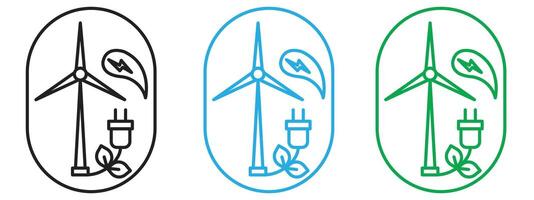 Eco-friendly Energy Icon Highlighting Alternative Power Sources and Green Technology vector