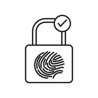 Facial Biometric Icon Ideal for Identity Verification and Security Themes vector