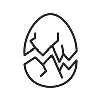 Broken Eggshell Icon Perfect for Culinary and Baking Illustrations vector