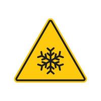 Alert for cold temperatures stressing importance of protective clothing vector