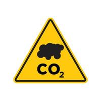 Carbon dioxide hazard warning indicating risk of CO2 exposure vector