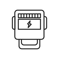 Electric Meter Icon Ideal for Utility and Electrical Designs vector