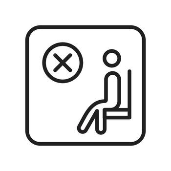 Safety Notice Do Not Sit Sign for Public Spaces and Prohibited Actions vector