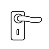 Door handle icon mark in filled style vector