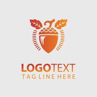Acorn Fruit logo illustrations vector