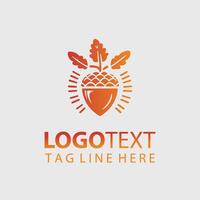Acorn Fruit logo illustrations vector