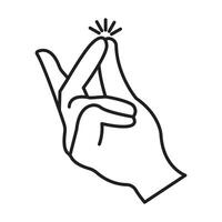 Finger Snapping Graphic Representing Quick and Rhythmic Actions vector