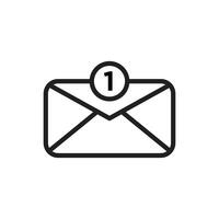 Email Inbox Alert Icon Perfect for Communication and Office Designs vector
