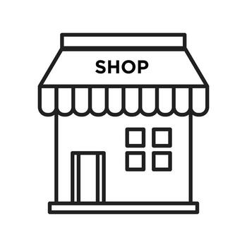 pequeño negocio icono ideal para local tiendas y Al por menor temas vector