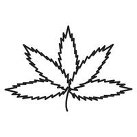 Marijuana icon mark in filled style vector
