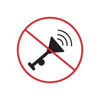 Quiet zone indicating no horn use allowed to maintain silence vector