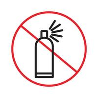 Prohibit aerosol sprays with this clear warning sign, featuring a no-spray icon and prohibition label, perfect for maintaining air quality and safety in restricted areas. vector