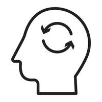 Memory Recall Symbol Emphasizing Brain Health and Cognitive Support vector