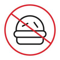 No eating or drinking sign, featuring a clear prohibition icon and warning label, perfect for maintaining hygiene and cleanliness in restricted areas like labs and libraries. vector