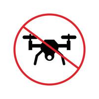 Drone Flying Forbidden Sign Protect Privacy and Safety in Restricted Airspace vector