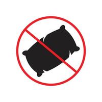 Area-specific restriction notice prohibiting pillows in this designated space vector