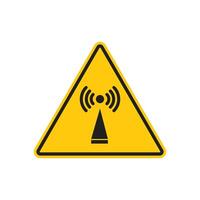 Non-ionizing radiation hazard indicating risk and need for precautions vector