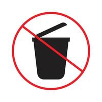 No Littering Sign Keep Public Spaces Clean and Orderly vector