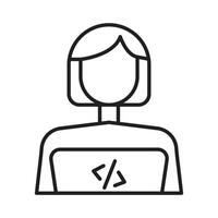 Tech Developer Icon for Programming, Software Engineering, and IT Industry vector