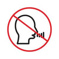 No Talking Allowed Sign Maintain Silence in Designated Areas Essential for Noise Control vector