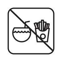 Picnics Not Allowed Sign for Park Cleanliness and Regulations vector