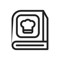 Recipe book icon line art vector