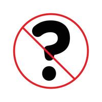 Do Not Ask Questions Sign Encourage Independent Learning Essential for Study Areas vector