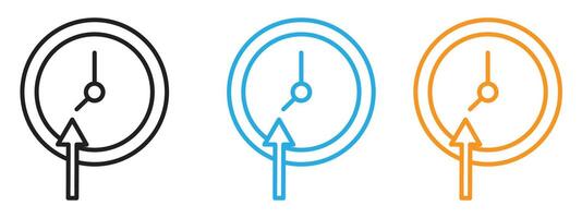 Precise Timing Icon for Time Management, Schedule Coordination, and Punctual Planning vector