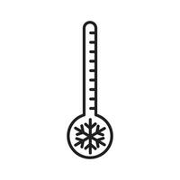 Cold Temperature Thermometer Icon Ideal for Weather and Healthcare Designs vector
